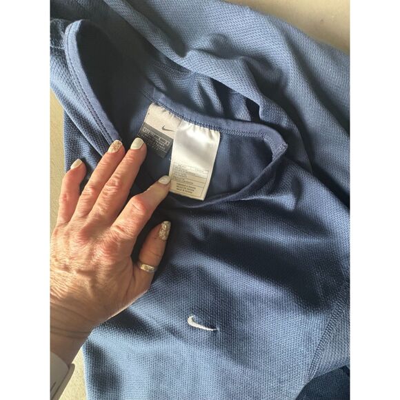 NIKE Navy DRI-FIT long sleeve athletic top Size Large - Picture 5 of 6